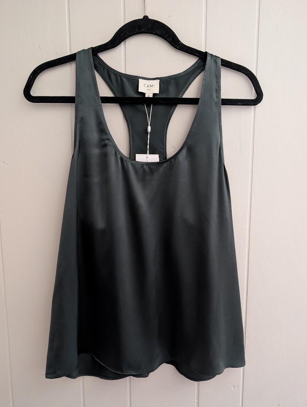 NWT Cami NYC Green Silk Tank